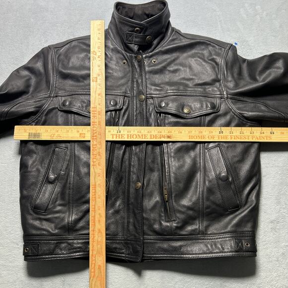 Heavyweight Black Cal Leathers Jacket Womens XL 24x23 LAPD First Gear Motorcycle - Picture 8 of 16